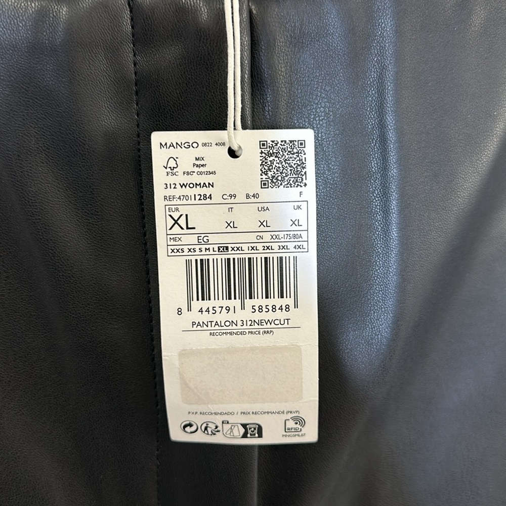 NWT Mango Faux-leather pants - Picture 8 of 14